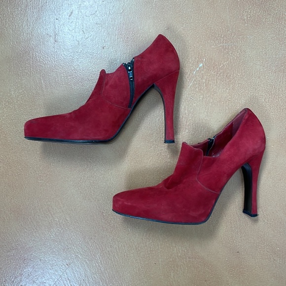 Red Casadei Suede platform booties shooties - Picture 4 of 8